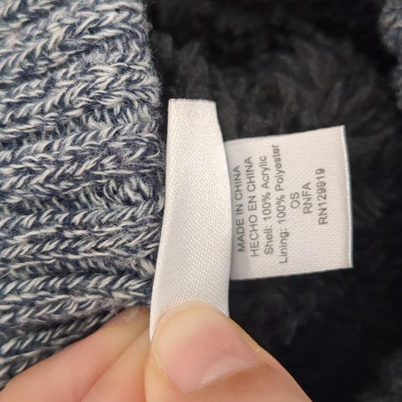 Levis Unisex Winter Beanie Hat Knit Fleece Lined Heather Blue One Size Fits All - Picture 5 of 8